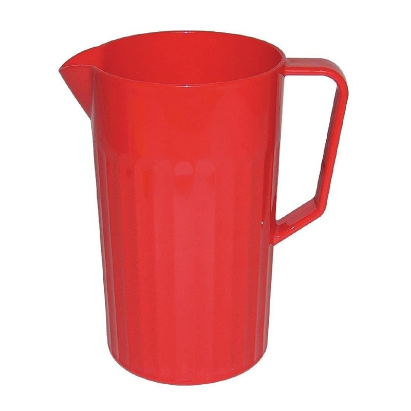 Olympia CE281 Kristallon Red Polycarbonate Plastic Jug 1.4 Litre (49