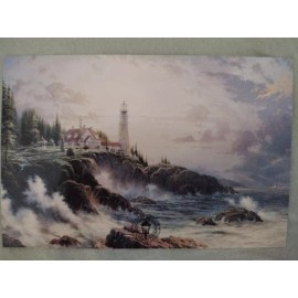 Thomas Kinkade "Clearing Storms" Art Refrigerator Magnet NEW 4x6" Lighthouse
