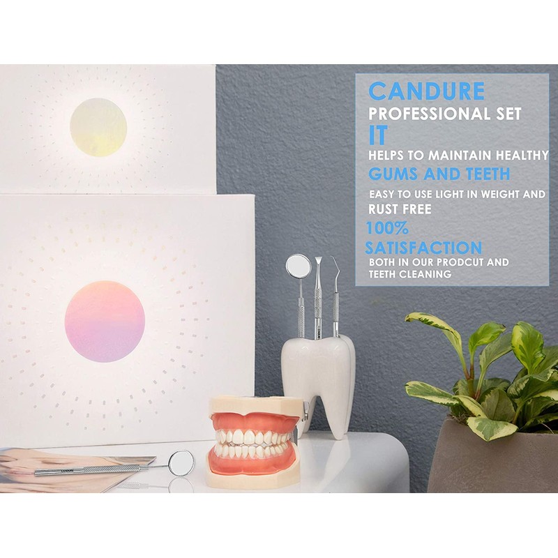 Candure Professional Dental Probes for Cleaning Stainless Steel Teeth Whitening