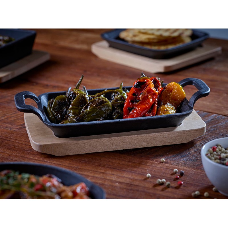 ECHTWERK Cast Iron Serving Bowl, Mini Casserole Dish with Serving