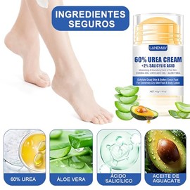 Crema Hidratante Para Pies de 2 Piezas, 40g Crema Para Eliminar Callos de Pies, El Exfoliante de Pies Suaviza y Elimina Instantáneamente Los Callos, A