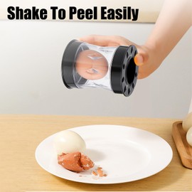 2025 New Hard Boiled Eggs Peeler, Effortless Egg Shell Remover, Egg Shell Opener for Chicken & Quail Eggs, Shake to Instantly Peel, Egg Peeler for Hard Boiled Eggs