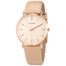 Sekonda Womens Analogue Classic Quartz Watch with Leather Strap 2886