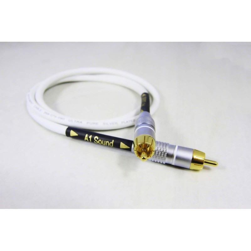 Van Damme White Ultra X Subwoofer Cable 3 Metre Single