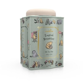 Charbrew Winnie English Breakfast Metal Tea Tin Caddy Gift – 100 Teabags Black Tea Blend