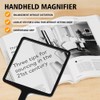 Dzxin Magnifying Glass for Reading, 3X Handheld Magnifier Lightweight Rectangular