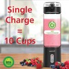 Brentwood 50-Watt 17-Oz. Portable Battery-Operated USB-Chargeable Glass Blender (Black)
