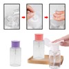3 Pcs Transparent Push Down Pump Dispenser with Labels, Empty