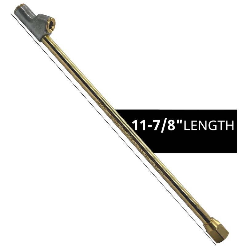 OPEN Flow Extended Reach Dual Head Air Chuck. 1/4 Inch