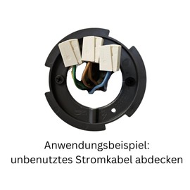 Lamps Junction Box Distribution Box Anthracite Ceiling Box Cover Box Cable Box Distribution Box Surface-Mounted Canopy Anthracite Lamp Ceiling Rose Blind Box Ultra Flat Diameter 10 cm x 1.5 cm (1 x