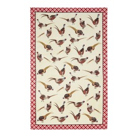Pheasants Linen Tea Towel