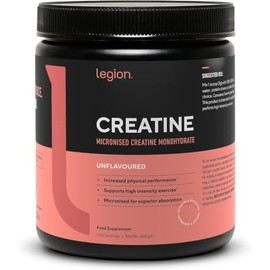 LEGION MicronizedCreatine Monohydrate Supplement - Clean Creatine Powder for Muscle Gain & Post Workout Recovery - Micronized Creatine Supplement for Maximum Absorption (200 Servings, Unflavored)