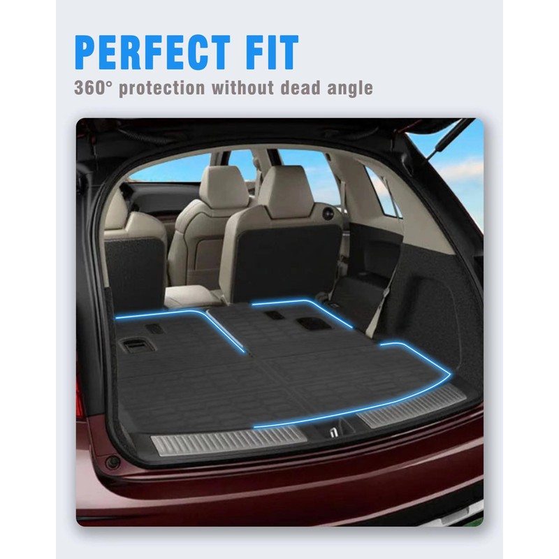 ZQULOYO Cargo Liners Backrest Mat for Acura MDX Accessories 2014-2020