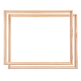 Shadow Joint Frames for Stretcher Frames 30 x 40 cm Shadow Joints Picture Frame for Canvases on Stretcher Frame with Depth Effect Made of Untreated Pine Wood Pack of 2