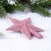 15CM Pink Mini Star Tree Topper - Glitter Star Topper
