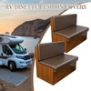 FUANGUI RV Dinette Cushion Covers, Waterproof PU Leather Stretch Camper