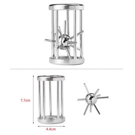 RoseFlower 15 pcs IQ Test Puzzle Metal Wire Puzzles Mind Game Educational Toys High Difficulty Brain Teaser Puzzle Toy for Kids and Adults - Explore Creativity and Problem Solving. Gift Desk Puzzles