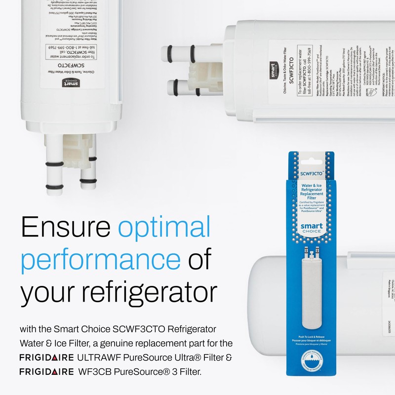 Smart Choice SCWF3CTO Refrigerator Water & Ice Filter, Genuine Replacement