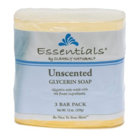 Clearly Natural Clearly Natural Glycerine Bar Soap, Unscented, 3 Count, 4 oz each (876872362)
