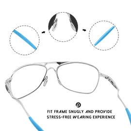 PapaViva - Kit de goma de repuesto para Oakley Crosshair 2012, Azul / Patchwork, Crosshair 2012