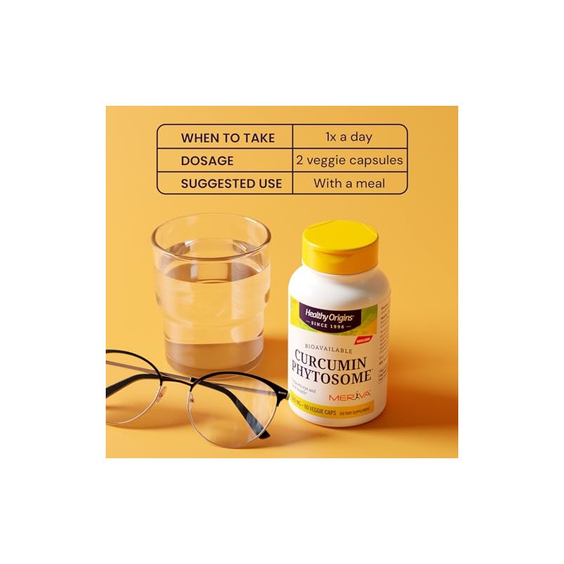 Healthy Origins Curcumin Phytosome (featuring Meriva SF) 500 mg, 60