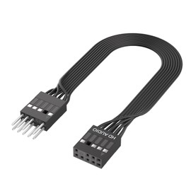 9 Pin Motherboard Front Audio Extension Cable 20cm(7.9in) Male to Female Connection for HD Audio