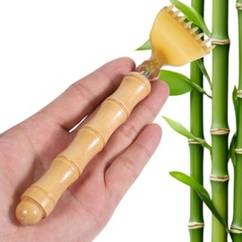 Extendable Bamboo Backscratcher, Portable Back Scratcher Telescoping Body Scratcher for Men Women