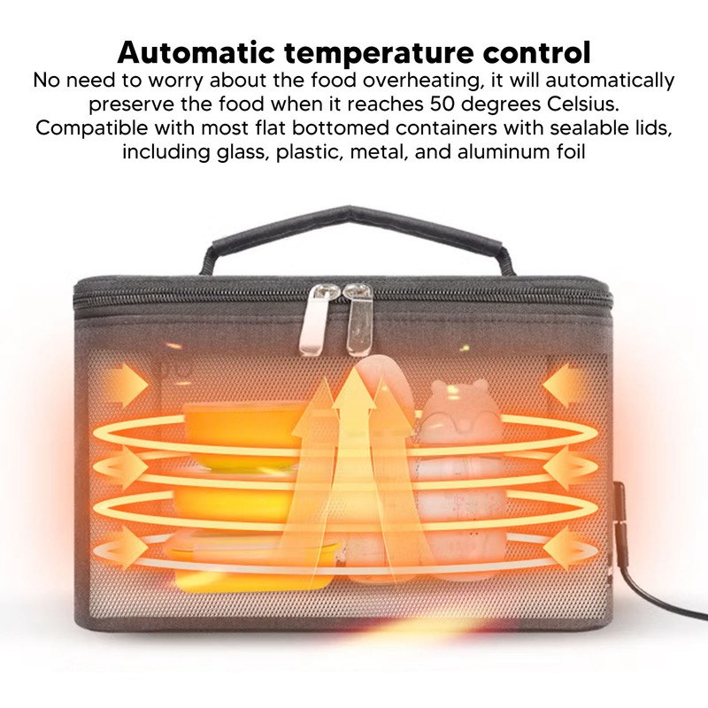 USB Heating Lunch Box Bag Waterproof Oxford Cloth Food Heated