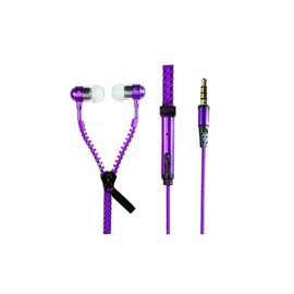 Sprint4deals Wired Earphones, Headphones Blue Headset Volume Control Earbuds with Stereo Sound Headsets with Mic (Zip - Purple)