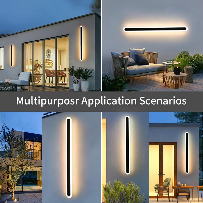 GOTEFULL 2-Pack 40" Long Outdoor Modern LED Wall Light, 30W
