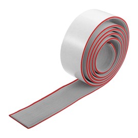 X AUTOHAUX 78.74''x2.24'' EVA Faux Teak Decking Sheet Mat Non-Slip Self-Adhesive for Boat Yacht Marine Deck Pad RV Flooring Carpet Gray Red