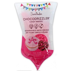 ChocoMaker ChocoDrizzler Candy Wafers, Vanilla-Flavored Bright Pink