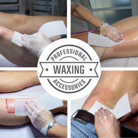 PINK Cosmetics Professional Quality Fleece Strips (Pack of 100) for Wax and Sugar Paste - High Adhesion for Waxing and Sugaring - Does Not Tear During Hair Removal