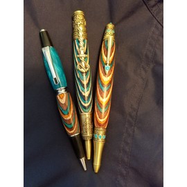 Penn State Industries PKEZLAMB99 Color Grain Laminated Jumbo Pen Blanks, 5pc. Combo Pack, 3/4" x 3/4" x 5"