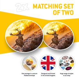 2 x 30cmVinyl Stickers - Winter Deer Stag Snow Scotland Decals for Car Van Luggage Scrap Book Fridge #8110