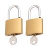 PINGEUI 12 Pack Small Brass Padlock, Padlocks with Keys, Mini