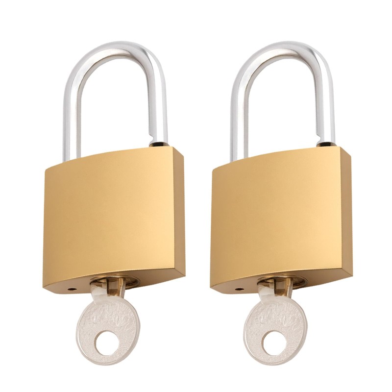 PINGEUI 12 Pack Small Brass Padlock, Padlocks with Keys, Mini