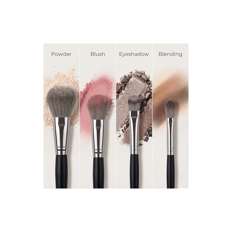 C-LUX Set De 24 Brochas De Maquillaje Bear Collection: Elegante