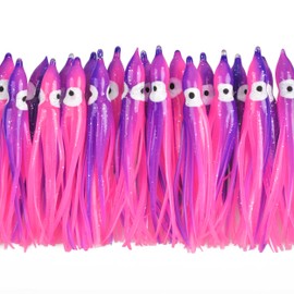 OROOTL Squid Skirts Octopus Skirts Saltwater Trolling Lures Soft Plastic Fishing Lures Glow Octopus Lures Squid Skirt Bait for Sea Bass Salmon Trout Tuna Multicolored 7cm 9cm 11cm