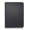Matt Black Zippered Portfolio Binder - PU Leather Business Portfolio