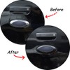 DIYUCAR ABS Plastic Matte Black Car Rear Badge Ring Logo