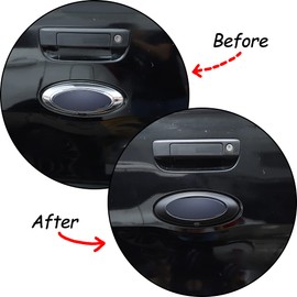 DIYUCAR ABS Plastic Matte Black Car Rear Badge Ring Logo Frame Cover Trim For Ford Ranger 2015-2021 Auto Accessories
