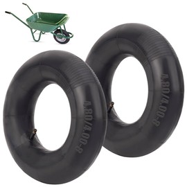 Abiemuce Pack of 2 Inner Tube for Wheelbarrow Wheel, Wheelbarrow Wheel Tube, Tyre Inner Tube, Sack Truck Tube, Hose Tyre for Hand Trolley, Wheelbarrow, Lawn Mower, Sack Truck Wheel (4.80/4.00-8)