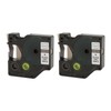 2Pcs Label Tape for D1 Black On White Label Replacement