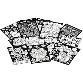 Creativ 23351 Velvet Pictures, Size 25x19 cm, 16 asstd, Black