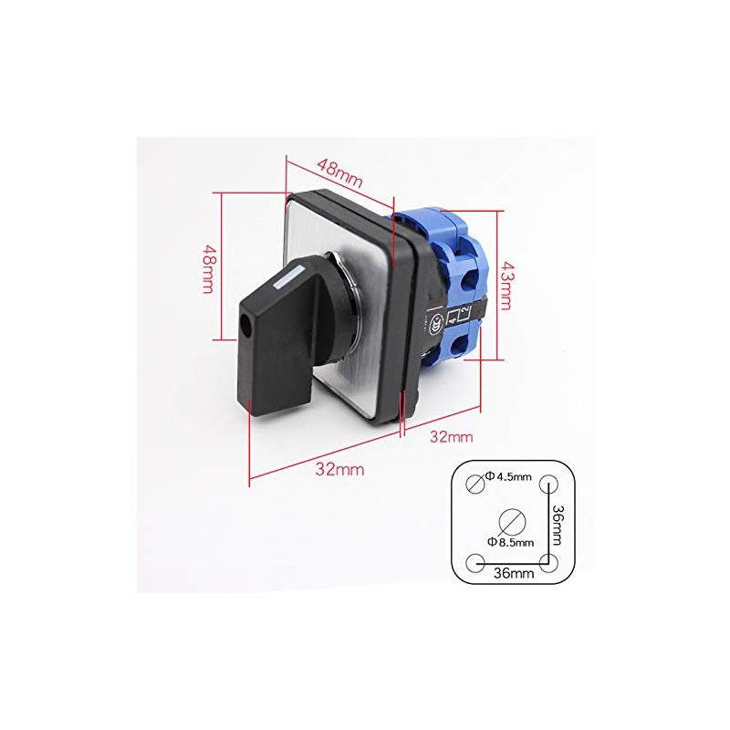 Changeover Switch Universal Rotary Cam Selector LW26-20 C02/1 2 Position