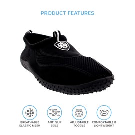Men's Toggle Surf Aqua Beach Water Socks Sports Yoga Swimming Pool Water Trainer Shoes Black 39 EU