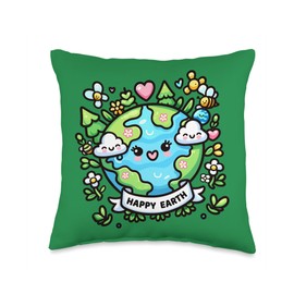 Embrace Earth's Beauty: Celebrate Earth Day Every Day Tee Throw Pillow