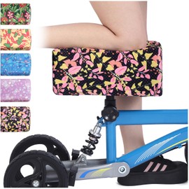 SLINRKE Knee Scooter Pad Cover - Soft and Comfortable Knee Scooter Cushion with Removable 2'' Thick Memory Foam Cushion for Knee Roller (Leaf)