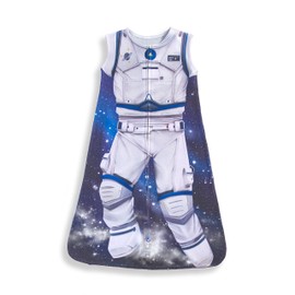 Living Lullaby Designs Baby Sleep Sack 3-9 Months, 1-Way Zipper Polyester Cotton Blend Sleeping Bag for Infant, Wearable Blanket, Sleepsack Swaddle Wrap for Little Girls and Boys (Astronaut)